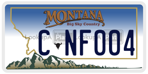 CNF004  license plate in MT