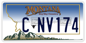 CNV174  license plate in MT