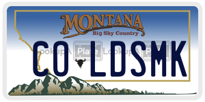 COLDSMK  license plate in MT