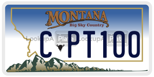 CPT100  license plate in MT