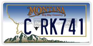 CRK741  license plate in MT