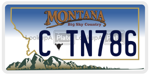 CTN786  license plate in MT