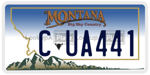 CUA441  license plate in MT