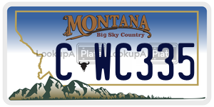CWC335 license plate in Montana