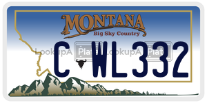 CWL332  license plate in MT