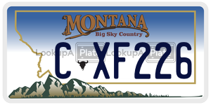CXF226  license plate in MT
