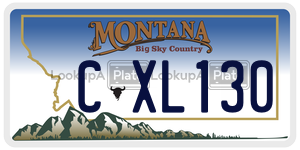 CXL130  license plate in MT