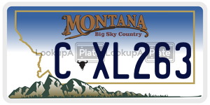 CXL263  license plate in MT