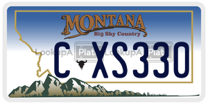 CXS330  license plate in MT