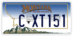 CXT151  license plate in MT