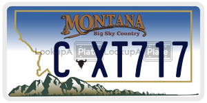 CXT717  license plate in MT