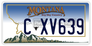 CXV639  license plate in MT