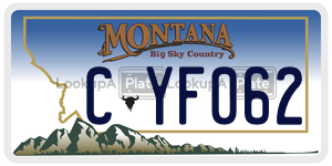CYF062  license plate in MT