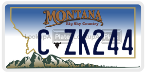 CZK244  license plate in MT