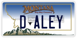 DALEY  license plate in MT