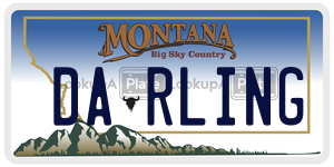 DARLING  license plate in MT