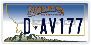 DAV177  license plate in MT