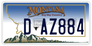 DAZ884  license plate in MT