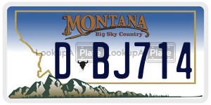DBJ714  license plate in MT