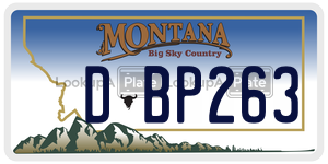 DBP263  license plate in MT