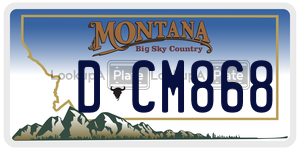 DCM868  license plate in MT