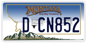 DCN852 license plate in Montana