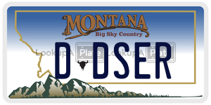 DDSER  license plate in MT
