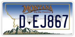 DEJ867  license plate in MT