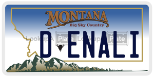 DENALI  license plate in MT
