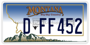 DFF452  license plate in MT