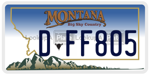 DFF805  license plate in MT