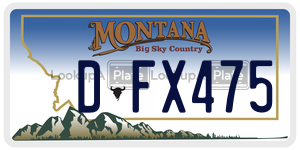 DFX475  license plate in MT