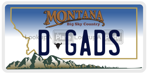 DGADS  license plate in MT