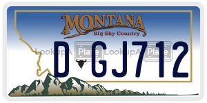 DGJ712  license plate in MT