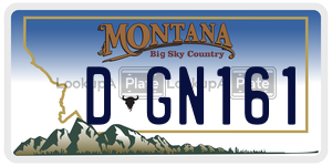 DGN161  license plate in MT