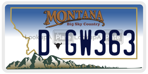 DGW363  license plate in MT