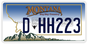 DHH223  license plate in MT