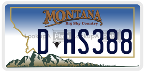 DHS388  license plate in MT