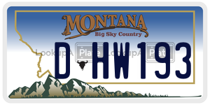 DHW193  license plate in MT