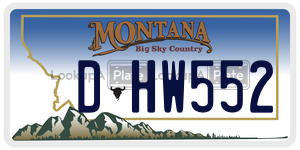 DHW552  license plate in MT