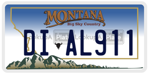 DIAL911  license plate in MT