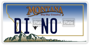 DINO  license plate in MT