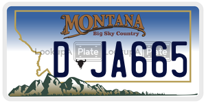 DJA665  license plate in MT