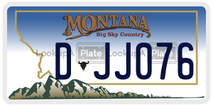 DJJ076  license plate in MT