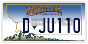 DJU110  license plate in MT