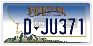 DJU371  license plate in MT
