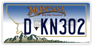 DKN302  license plate in MT