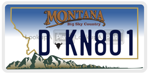 DKN801  license plate in MT