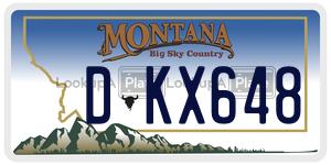 DKX648  license plate in MT