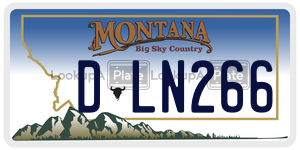 DLN266 license plate in Montana